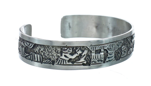 Silver Horse Native American Cuff Bracelet NN20233